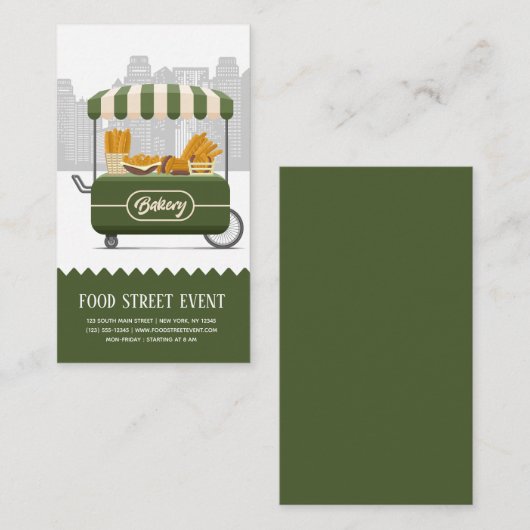 Bakkerij in de levensmiddelenbranche visitekaartje (Voorkant / Achterkant)