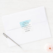 Bakkerij Ingrediënt Blauw Eenvoudig Schattig Water Vierkante Sticker (Envelop)
