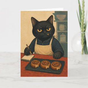 Bakkerij Inspecteur - Grappige Zwarte Kat Kaart
