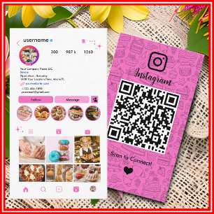 Bakkerij Instagram Chef Pink & White Cake Bakkerij Visitekaartje