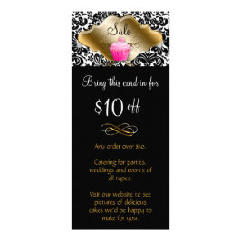 Bakkerij Kaart Cupcake Caramel Pink Elegant