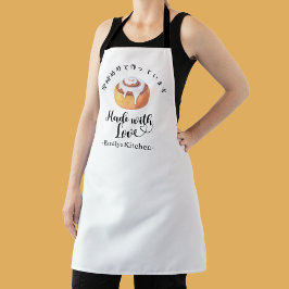 Bakkerij Kaneelbroodje Modern Minimalistisch Bakke Schort