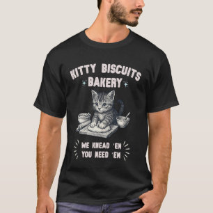 Bakkerij Kat Kitty Biscuitjes Kneed Deeg Kat Moede T-shirt