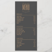 Bakkerij Kleine Café Tafel Menu (Voorkant)