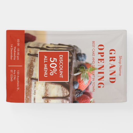 Bakkerij Kleine Zaken Grootse Opening Spandoek (Horizontaal)