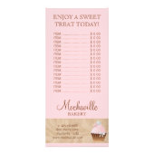 Bakkerij Koeken  Prijslijst Rack Kaart (Achterkant)