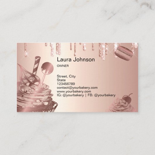  bakkerij Koepkoeken Kaas Catering Sweets Pastry Visitekaartje (Achterkant)