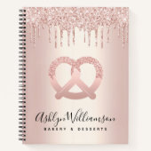 Bakkerij Kooi Chef Roos Gold Glitter Drip Notitieboek (Voorkant)