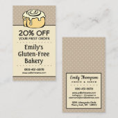 Bakkerij Korting Coupon Loyaliteit Verwijzing Vert Visitekaartje (Voorkant / Achterkant)