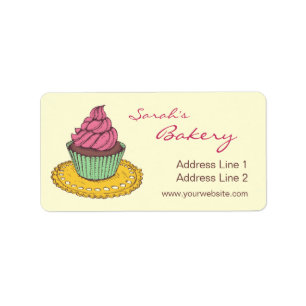 Bakkerij Kupcake Bedrijfs Adress Labels