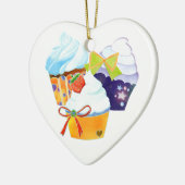 Bakkerij Kupcake Party Heart Shape Ornaments Keramisch Ornament (Links)