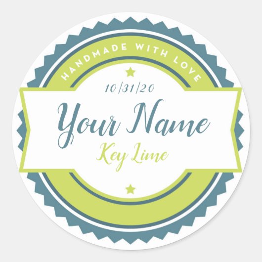 Bakkerij Label Keuken Sticker Key Lime (Voorkant)