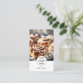 Bakkerij Logo Foto QR Code Wit Visitekaartje (Staand voorkant)
