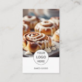 Bakkerij Logo Foto QR Code Wit Visitekaartje (Voorkant)