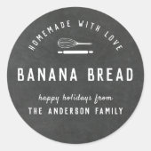 Bakkerij Logo Holiday Baking Gift Chalkboard Ronde Sticker (Voorkant)