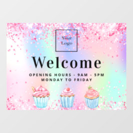 Bakkerij-logo, holografisch raamsticker