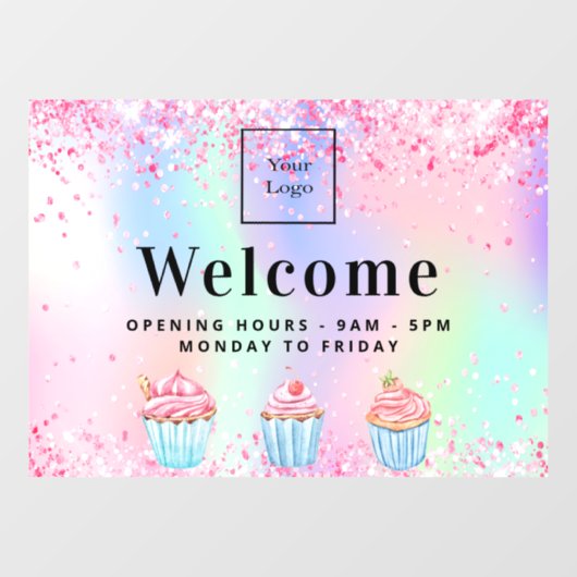 Bakkerij-logo, holografisch raamsticker (Vel)