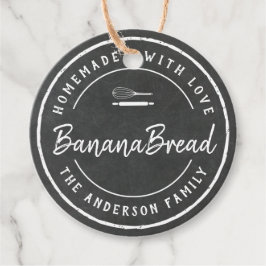 Bakkerij-Logo Homemade Baking Gift Chalkboard Bedankjes Labels
