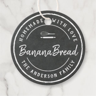 Bakkerij-Logo Homemade Baking Gift Chalkboard Bedankjes Labels