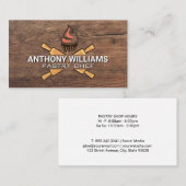 Bakkerij-Logo | Hout Visitekaartje (Voorkant / Achterkant)