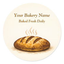 Bakkerij Logo Sticker - Aangepast Brood Icoon Ontw