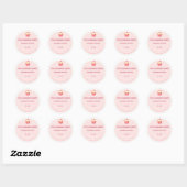Bakkerij Logo Sticker - Aangepast Roze Cupcake Ont (Vel)