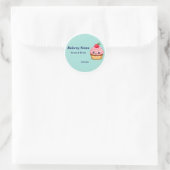 Bakkerij Logo Sticker - Aangepast Zoet Cupcake Des (Tas)