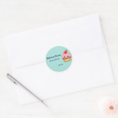 Bakkerij Logo Sticker - Aangepast Zoet Cupcake Des (Envelop)