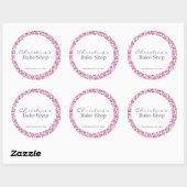 Bakkerij Logo Sticker Label FLORAL VINTAGE (Vel)