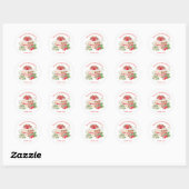 Bakkerij Logo Stickers,  Aardbeientaart Label (Vel)