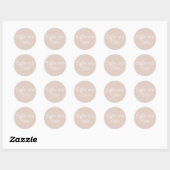 Bakkerij Logo voor Koffie en Cake Ronde Sticker (Vel)