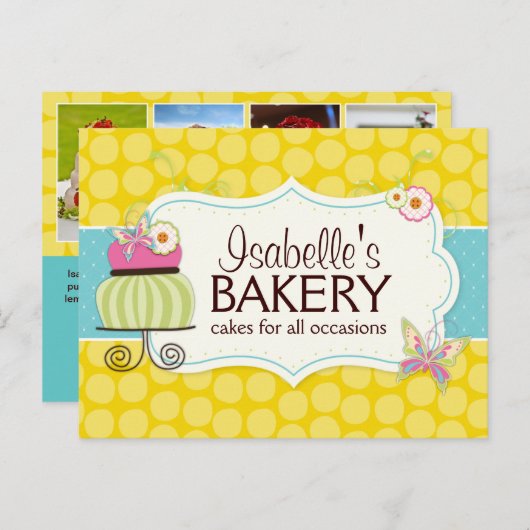 Bakkerij Mail-out Flyer/Briefkaart Briefkaart (Voorkant / Achterkant)