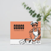 bakkerij meisje bakken koken recept kaart (Staand voorkant)