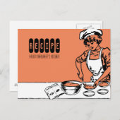 bakkerij meisje bakken koken recept kaart (Voorkant / Achterkant)