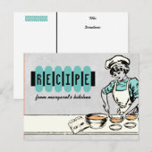  bakkerij meisje chef-kok taart taart recept kaart (Voorkant / Achterkant)