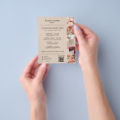 Bakkerij Menu Flyer Sjabloon QR Code Mocha Bruin (Hand)