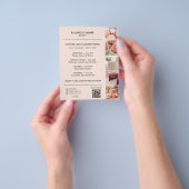Bakkerij Menukaart Flyer Sjabloon QR Code Perzik (Hand)