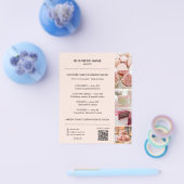 Bakkerij Menukaart Flyer Sjabloon QR Code Perzik (Enkel)
