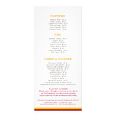 Bakkerij Menu's gebakken goederen prijslijst rek k (Achterkant)