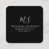 Bakkerij met Baker Pin Spatula Gold Sparkle Vierkante Visitekaartje (Achterkant)