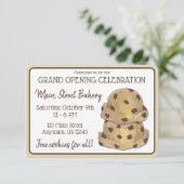 Bakkerij met Chocolade Chip Cookie Deeg Grand Open Kaart (Staand voorkant)