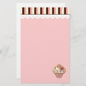 bakkerij met cupcakes briefpapier (Voorkant / Achterkant)