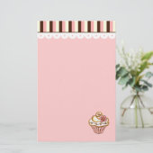 bakkerij met cupcakes briefpapier (Staand voorkant)