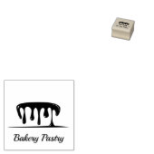 Bakkerij met druipend ijs van cake rubberstempel (Gestempeld)