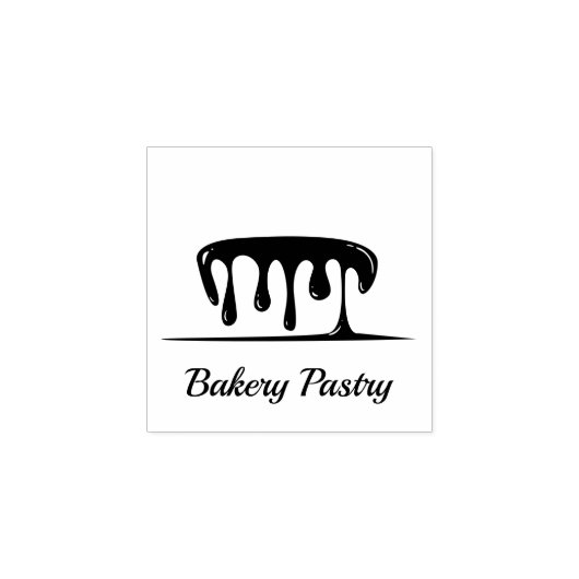 Bakkerij met druipend ijs van cake rubberstempel (Afrduk)