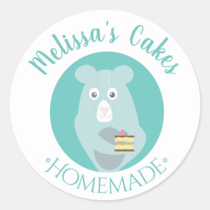 Bakkerij met Kaaslogo Thuisgebakken Ronde Sticker