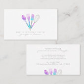 Bakkerij met lepel als tussenblad voor gebak visitekaartje (Voorkant / Achterkant)