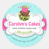 Bakkerij met rotsgaren ronde sticker (Voorkant)