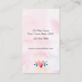 Bakkerij met roze bruiloft visitekaartje (Achterkant)