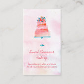 Bakkerij met roze bruiloft visitekaartje (Voorkant)